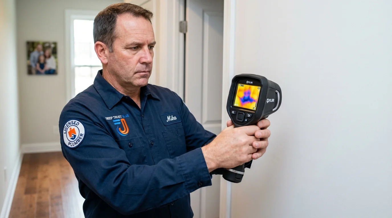 Thermal imaging leak detection by Johns Plumbing LLC in Ingram
